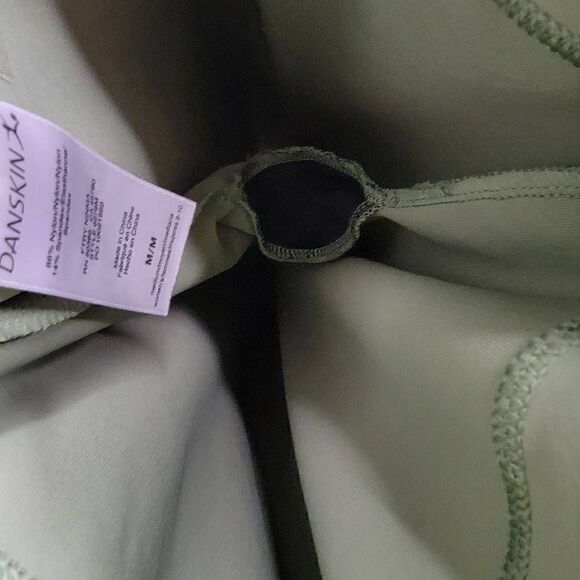 Danskin Stretch Athletic Workout Leggings Green Medium - Picture 7 of 11